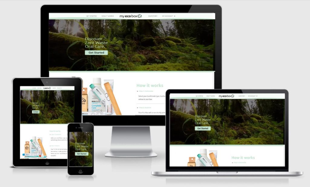 MYECOBOX Website Design Project Screenshot