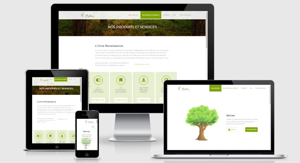 Betree Website Responsive Screenshot