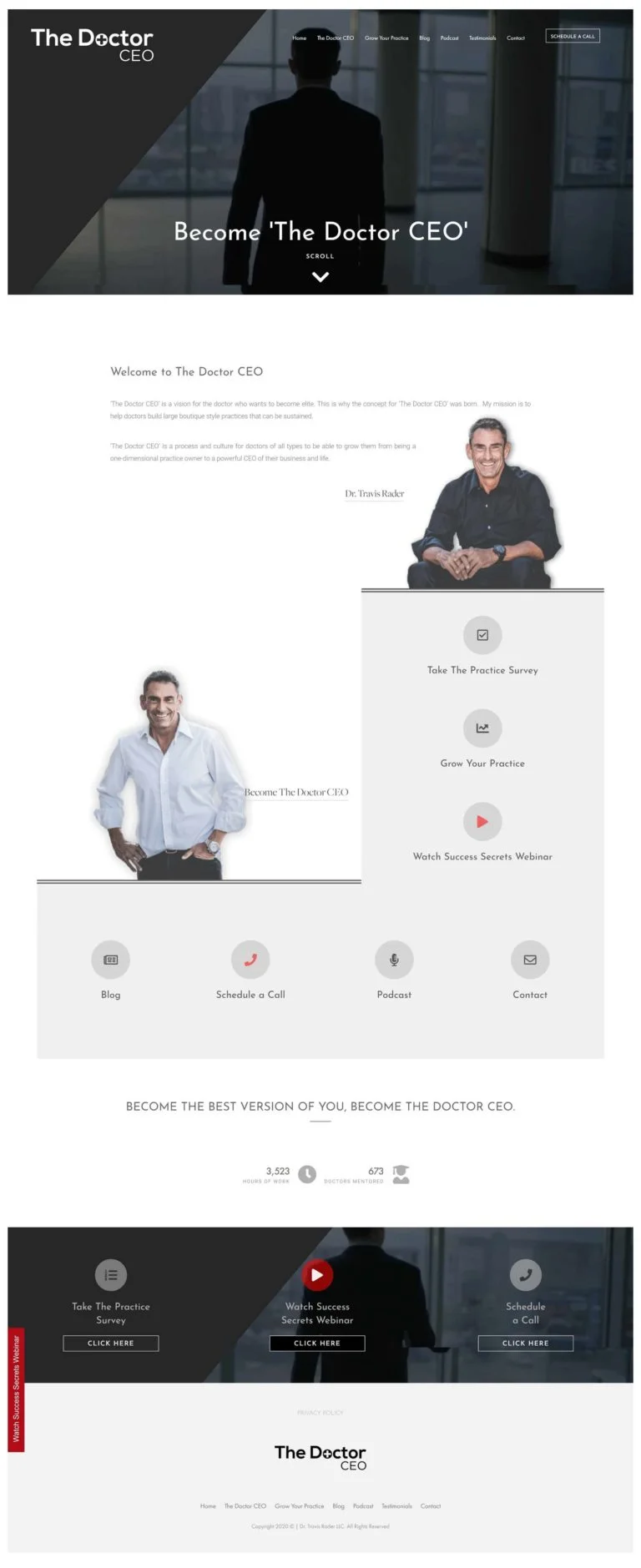 The Doctor CEO Website Design - Screeshot