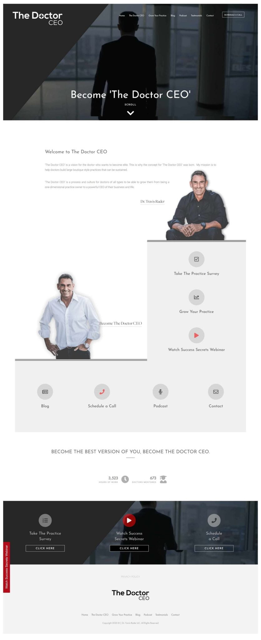The Doctor CEO Website Design - Screeshot