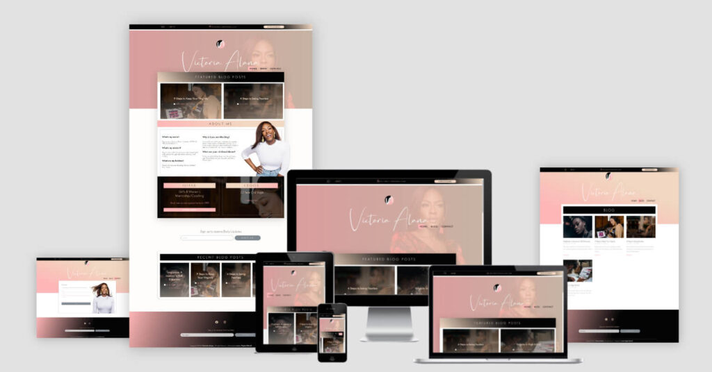 Victoria Alana Website Design - Layout