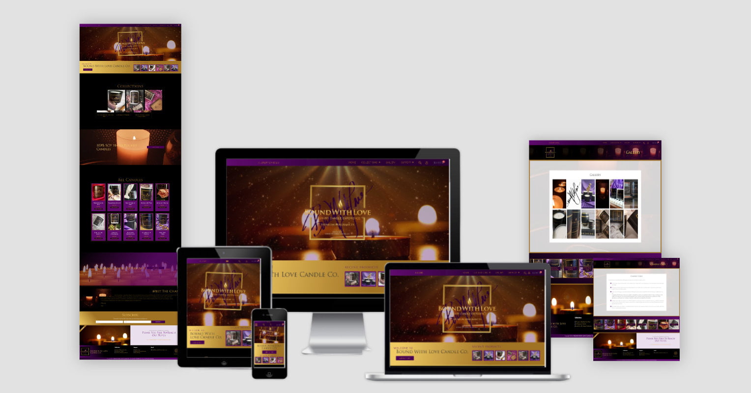 Boundwithlove Candle Website Design