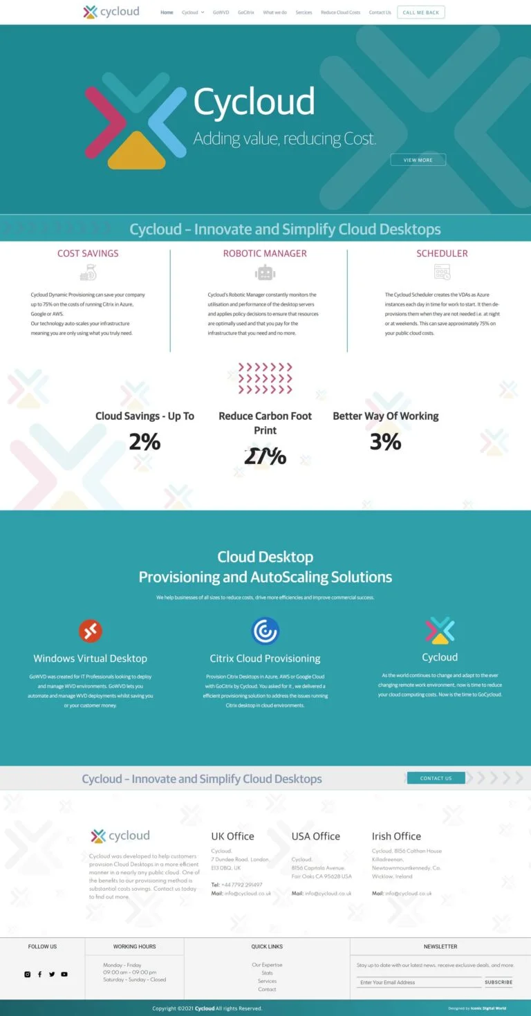 GoCycloud Website Redesign - Home