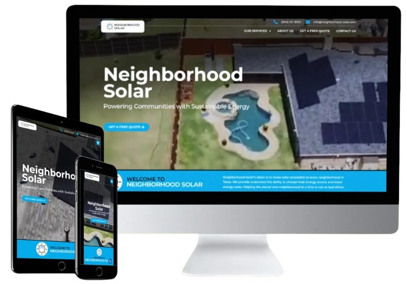 Neighborhood Solar. Website Redeign Responsive Shotwebp