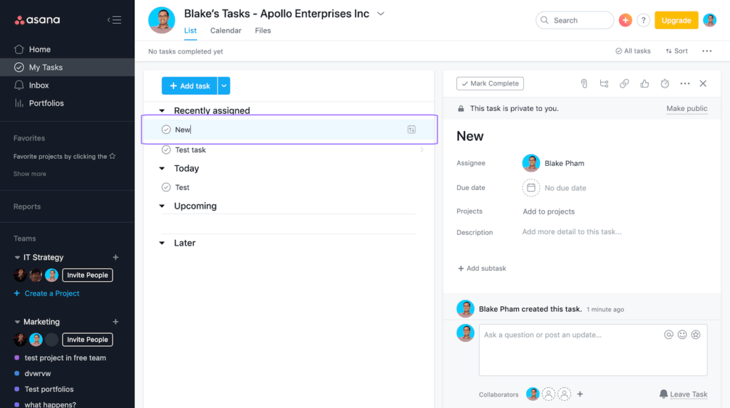 For startups only: How to organize your business using Asana 3 How to organize your business using Asana - Creating tasks