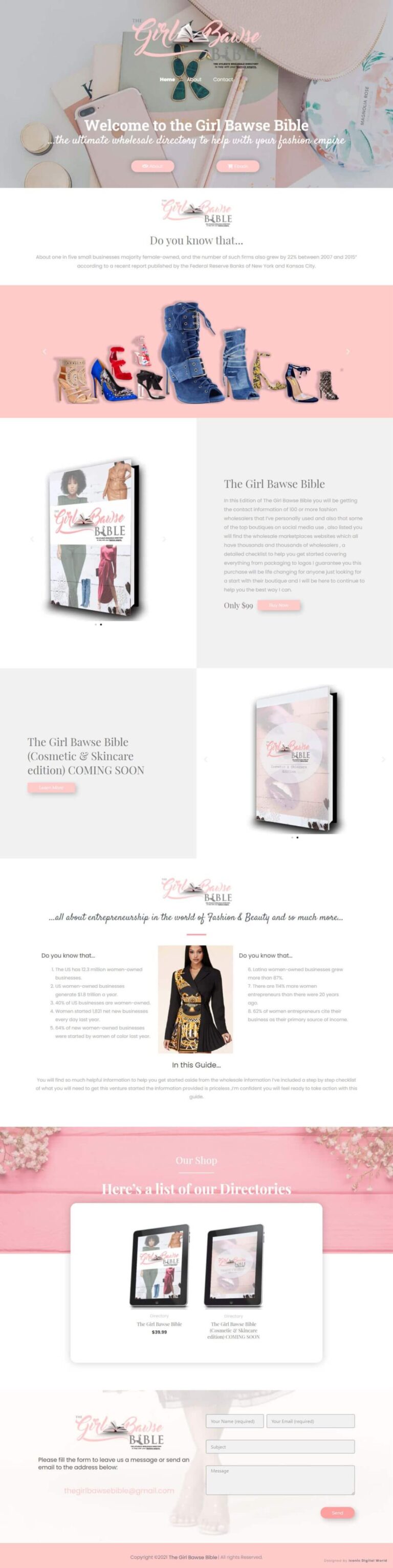 The Girl bawse bible Website Design