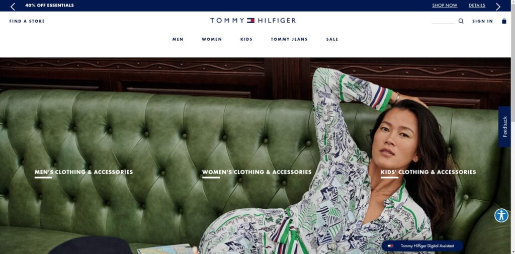 Top 10 Best fashion website design for you 3 Tommy Hilfiger Website Design