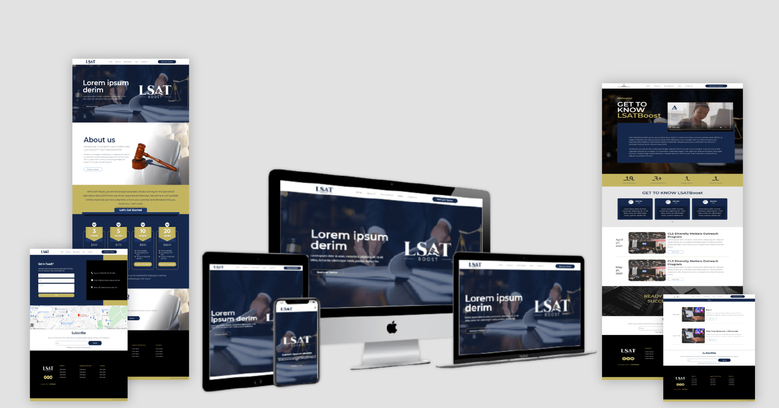 Lsat Boost Website Design