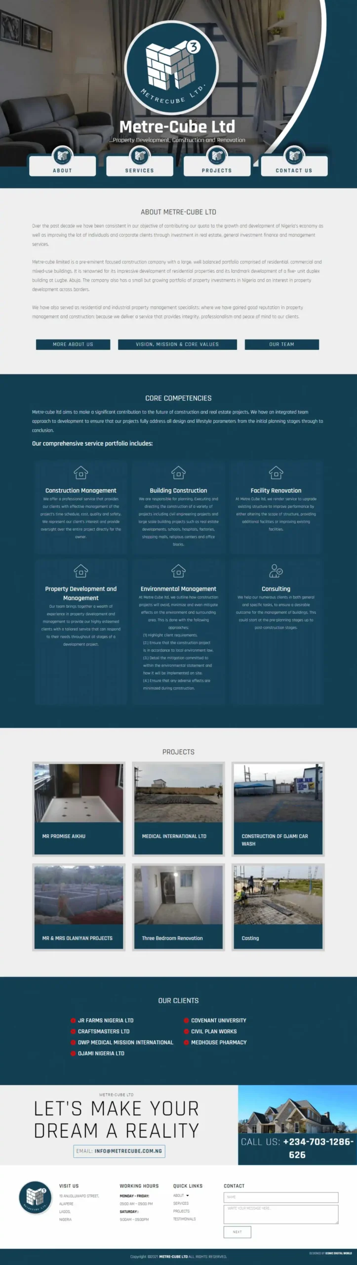 metre-cube-web design