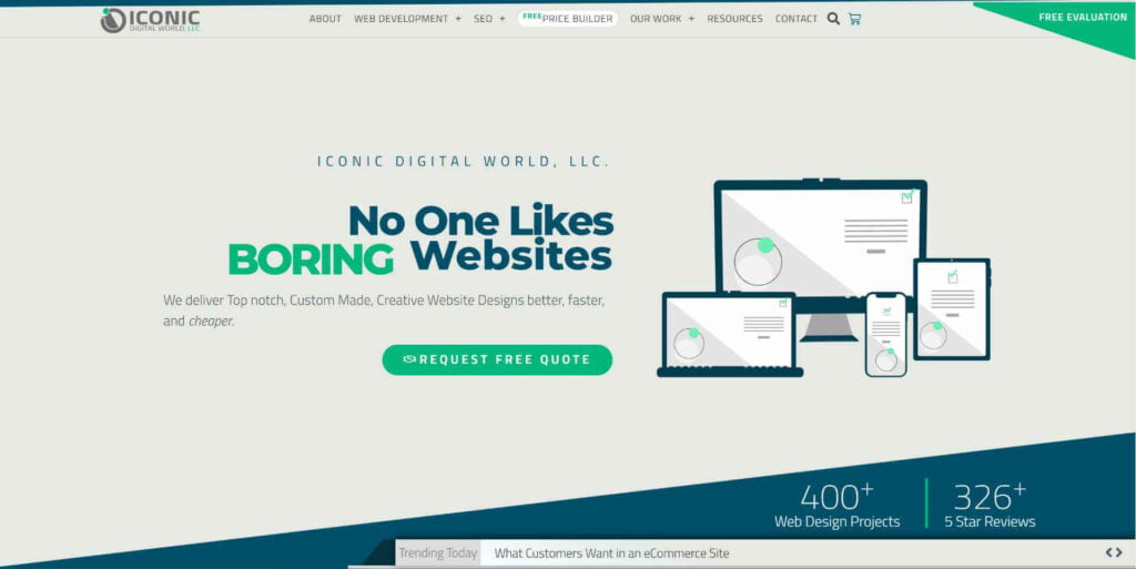 How to make a website for my small business 5 Iconic Digital World homepage Screenshot