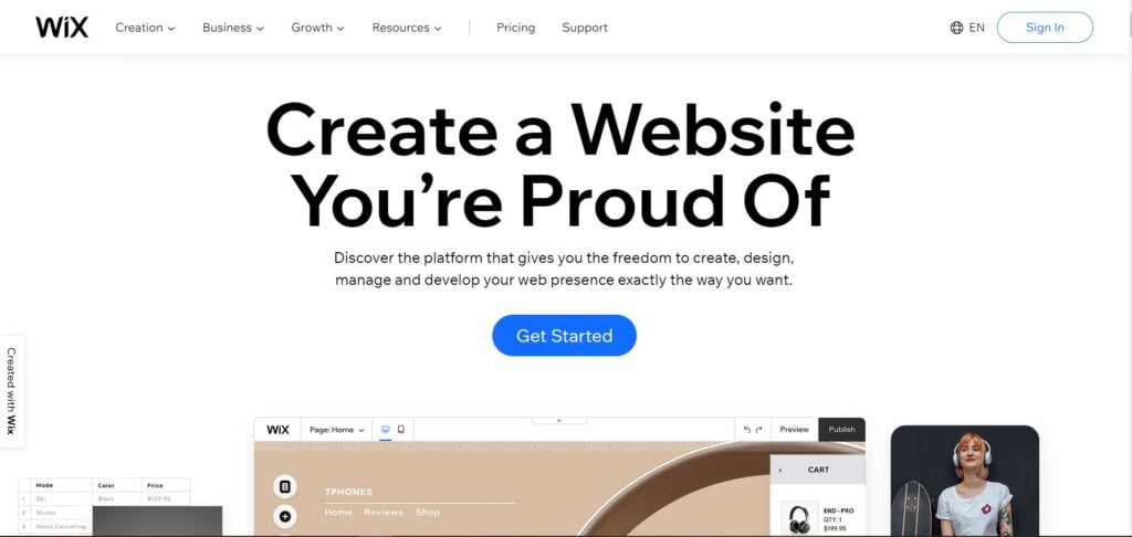 What is the best free website builder for small business? 3 Wix