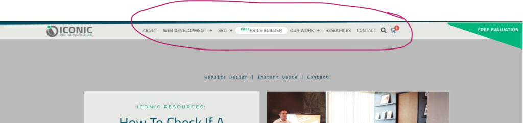 Website Design Goals and Objectives 8 Iconic Website navigation-2