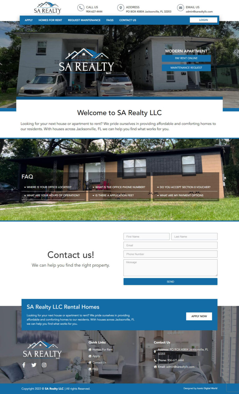 Home - Sa Realty Website design