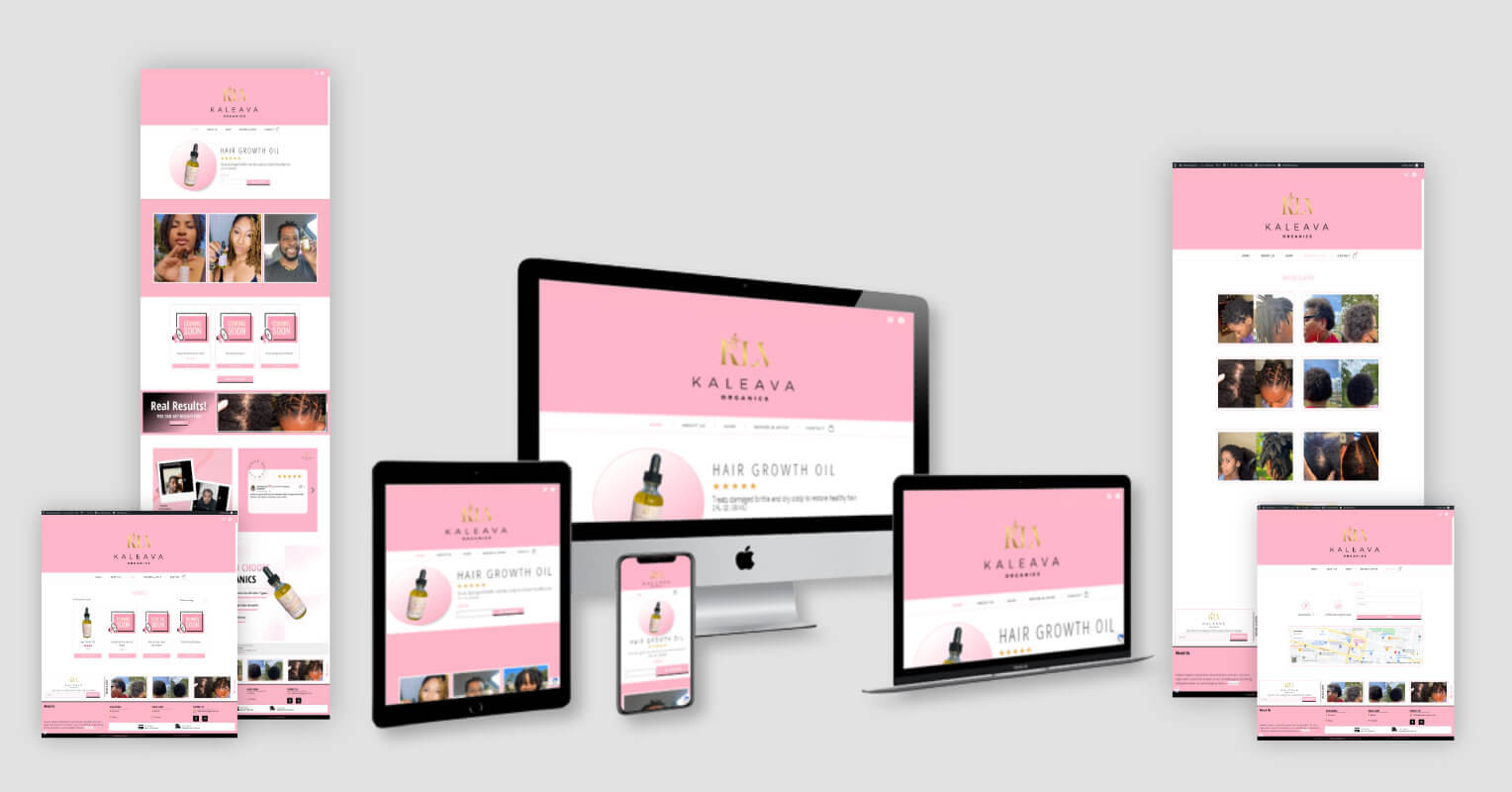 Kaleava Organics Website Design