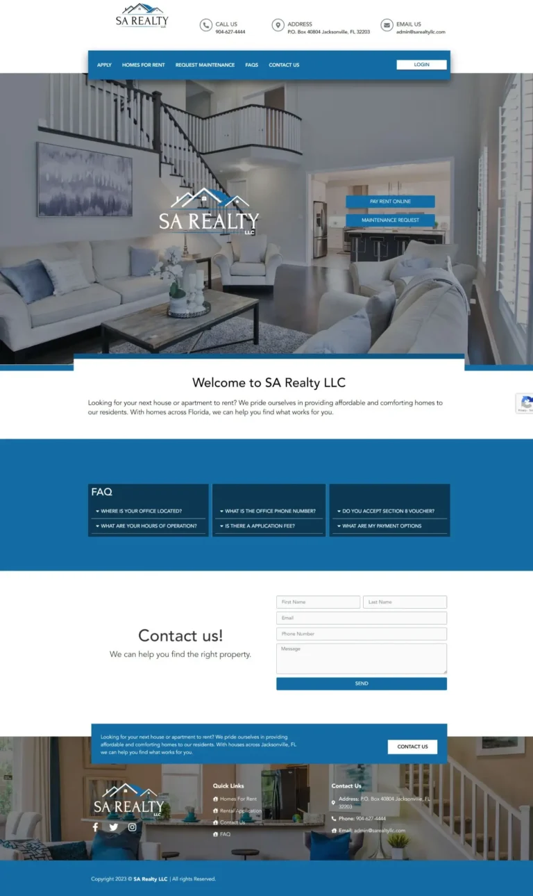 SA Realty Website Design