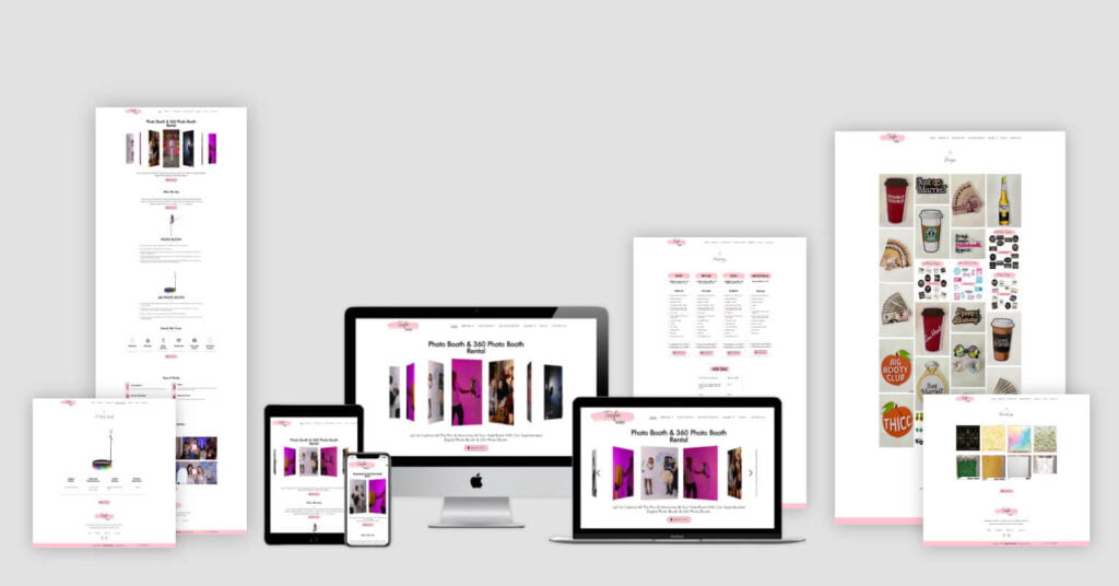 TeefahPhotoBooth Website design 3