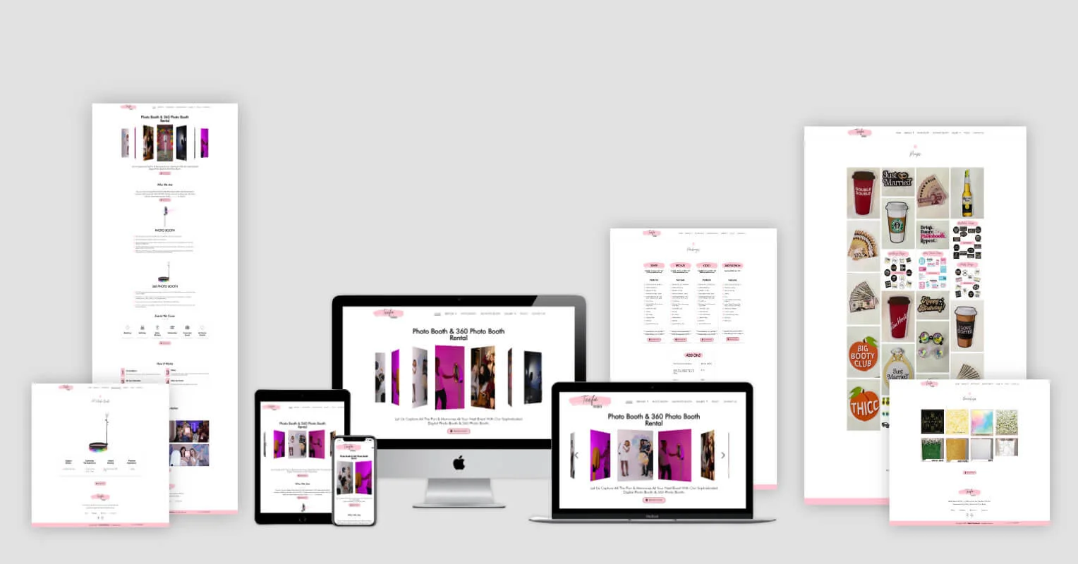 TeefahPhotoBooth Website design 3