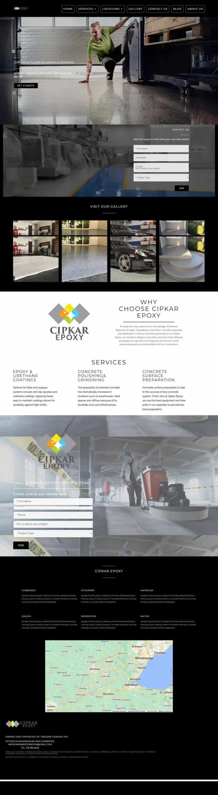 cipkarepoxy-ca website redesign