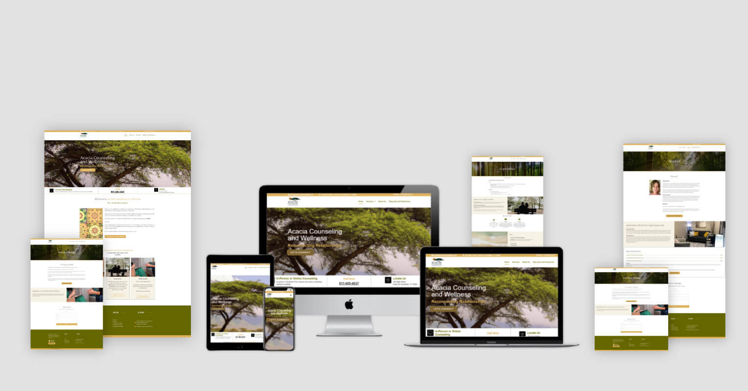 Acacia Counseling and Wellness Homepage Website Design