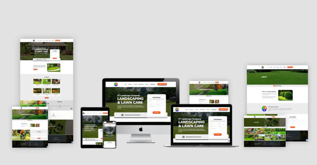 CT Landscape Company Website Design Full Screen