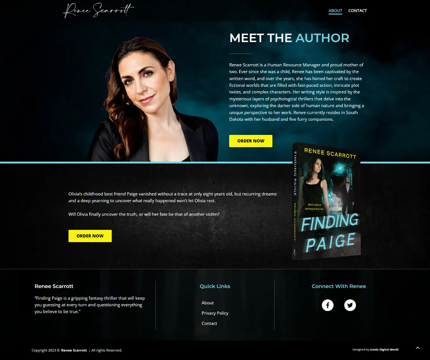 Renee Scarrott Website Redesign