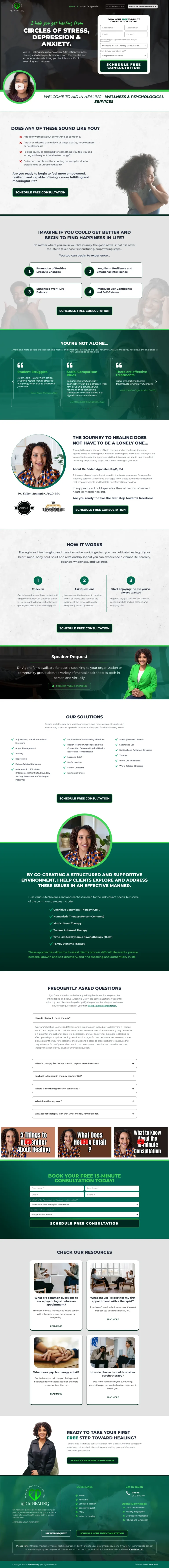 Aid in healing homepage