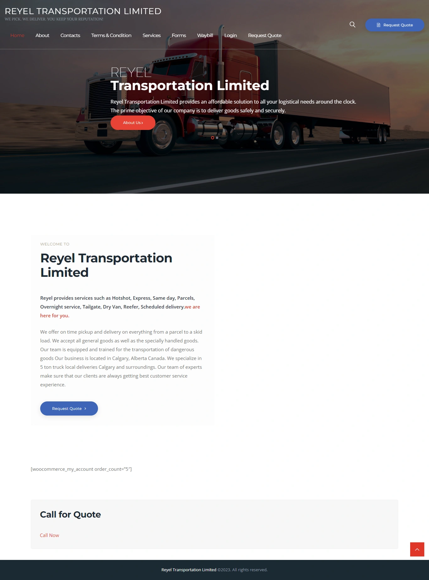 Reyel Transportation Limited - Old Website