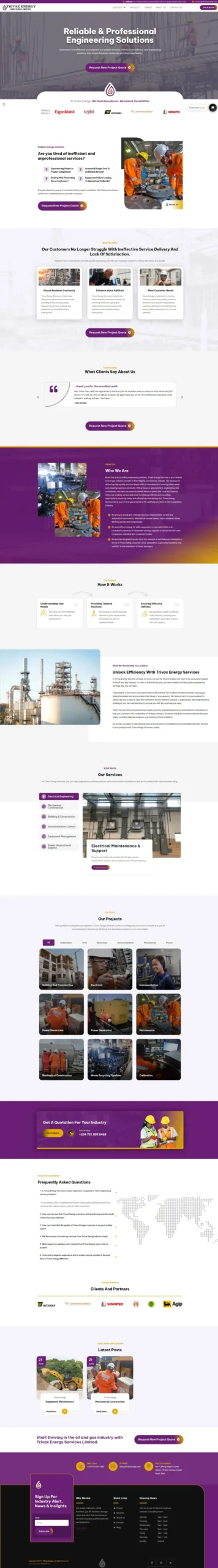 Trivax Energy Limited Homepage