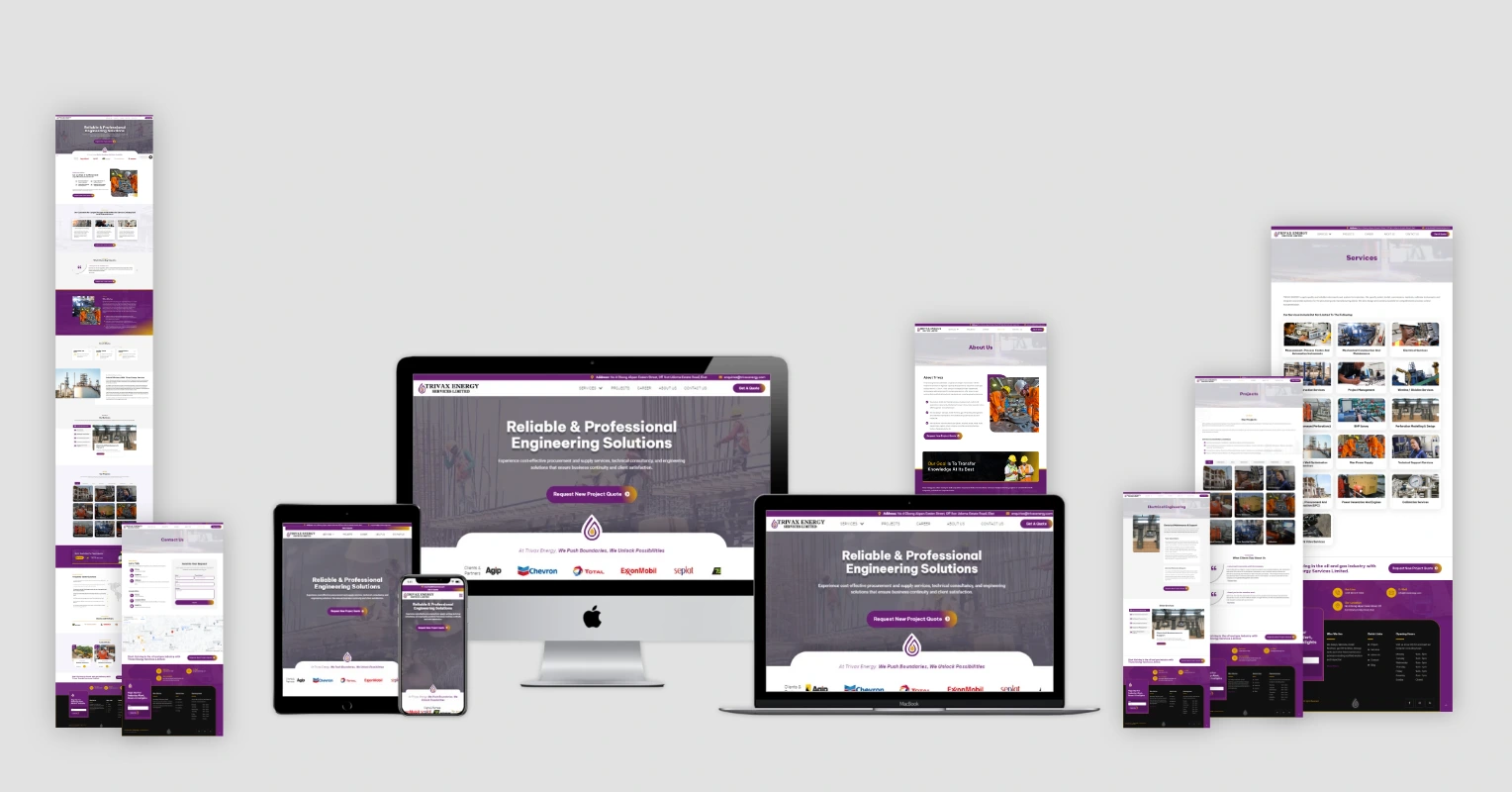 Trivax Energy Limited Website Redesign